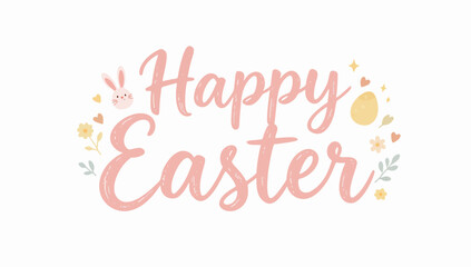 Obraz premium Hand Drawn Easter Typography Banner