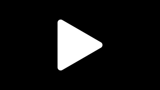 Clicking pause and play buttons. Click pause and click play. Pause video icon. Play button animation. Video music play sign. Transparent background with alpha channel, video audio play icon, 4k video