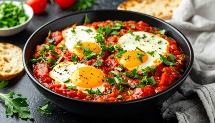 Fototapeta premium Nordafrikanische Shakshuka Bowl