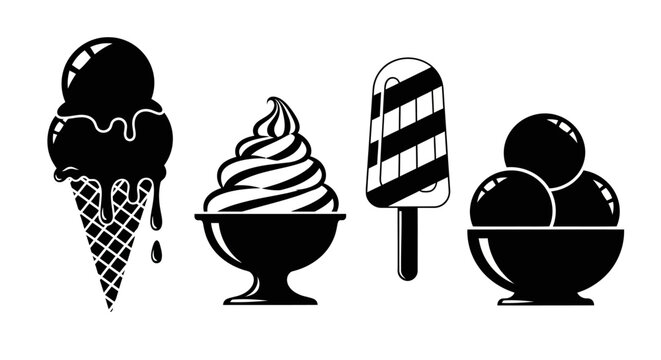 Delicious ice cream treats in various forms.