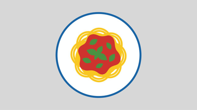 A plate of spaghetti with tomato sauce.