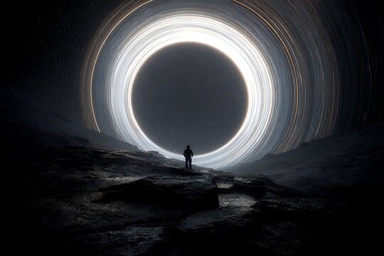 Man Staring at a Black Hole