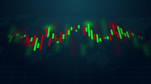 Stock chart trading histogram global market, economic trends world and analysis invest financial business, futuristic exchange concept