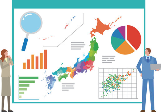 日本に関する統計グラフと人々