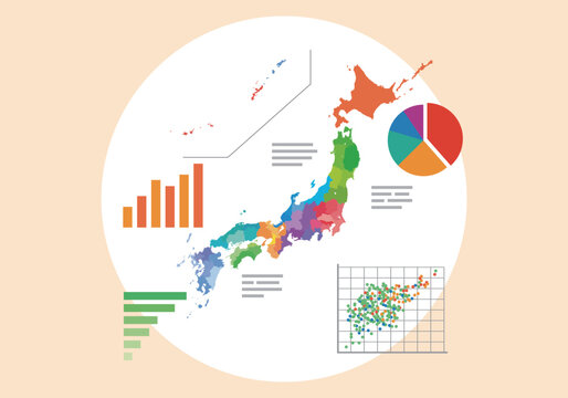 日本に関するグラフイラスト
