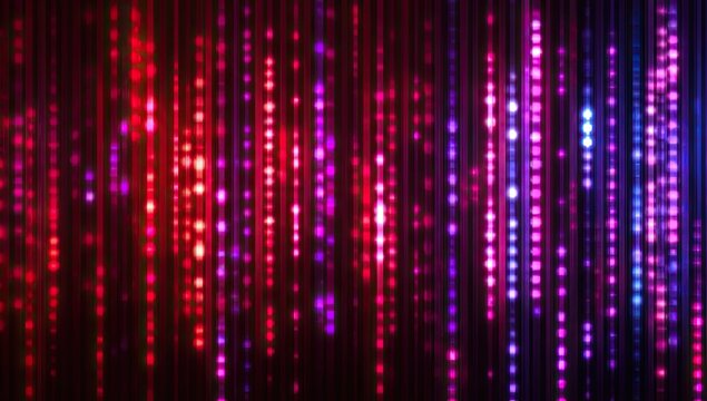 Abstract glowing vertical lines with shimmering light particles