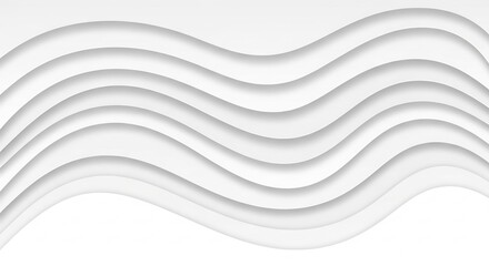 Obraz premium Abstract White Waves Layered Background Design.