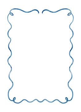 Simple Blue Wavy Frame
