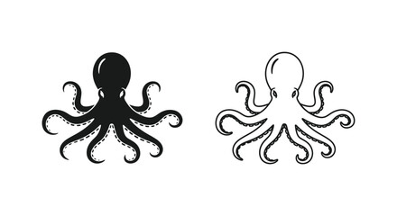 Fototapeta premium Cute Octopus Designs - Creative Illustrations Vector