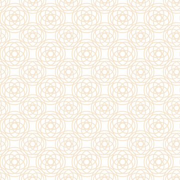 Golden Islamic Seamless Pattern. Vector arabic geometric line pattern. Eid mubarak, Ramadan Kareemn traditional design.