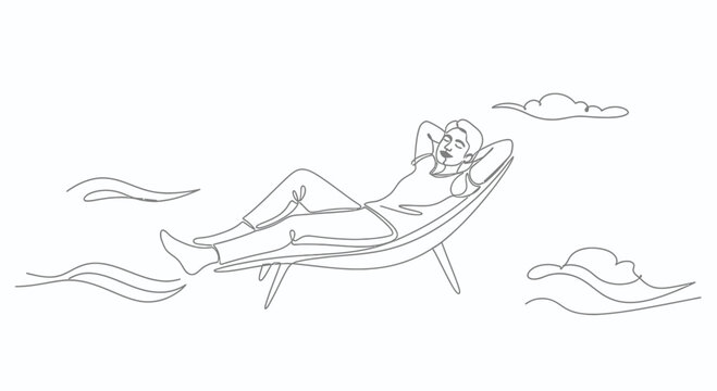 Woman Relaxing on Hammock Outdoors.