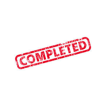 completed red rubber stamp in grunge effect