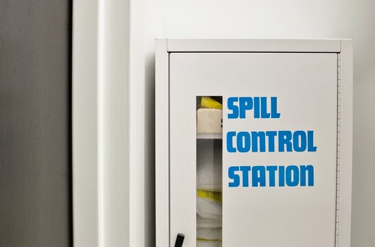 Spill Control Station kit box safety equipment industrial work station.