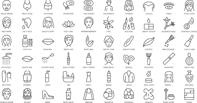 Human lifestyle and everyday objects icons set with people clothing accessories food and daily activity elements line vector illustration