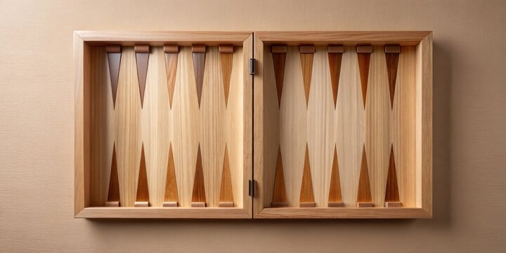 A Classic Wooden Backgammon Board Game Set, Ready for a Strategic Match