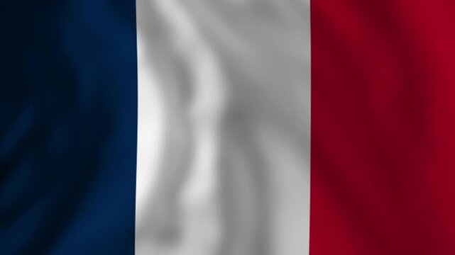 Waving national flag of france tricolour