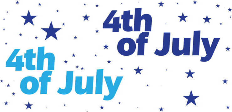 Celebrating independence day vibrant 4th of july graphics with stars and stripes for american freedom