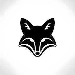 Obraz premium a minimalist vector icon of a fox head isolated on transparent background