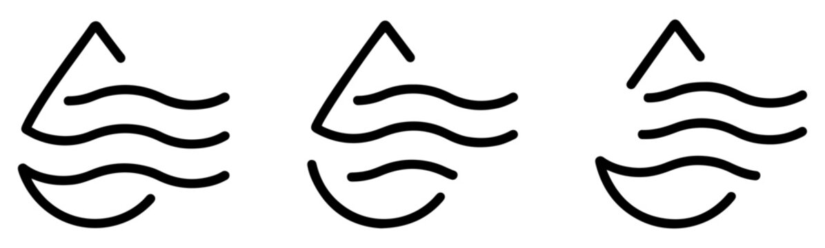 quick dry evaporation icon set