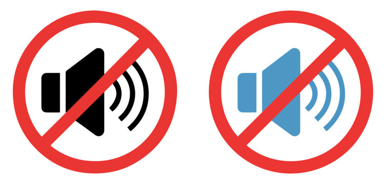 silent mute speaker sound off icon set