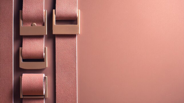 toolbelts. Geometric leather toolbelts and buckles arranged on neutral background. safety posters, maintenance manuals, designed for industrial assembly lines and welding operations.