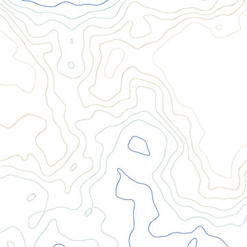 Abstract seamless pattern with grey grid and multi-colored contour lines, creating a complex topography map with intricate details.
