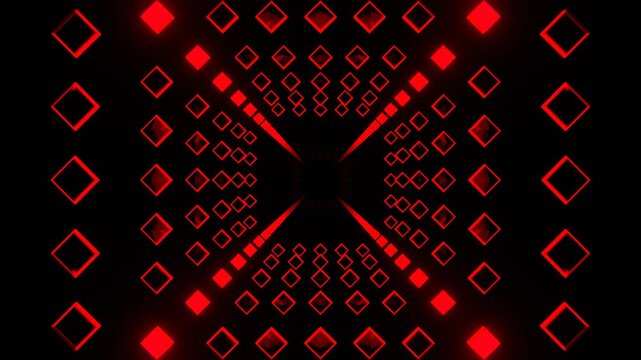 Red and Orange Tunnel with Pulsating Shrinking Particles Background VJ Loop in 4K