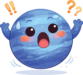 Neptune Planet Illustrations Cute © Yustian