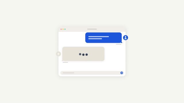 Minimalist Desktop Messaging Interface Chat Window Mockup