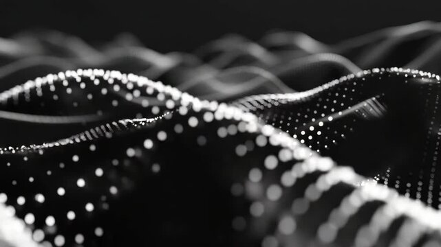 Glowing dots on dark background