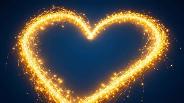 Precision Medical Heart shape made of glowing lights for Healthcare Innovation and Telemedicine