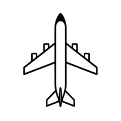 Fototapeta premium Minimalist Airplane Line Icon