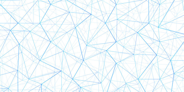 Abstract of simple blue line triangle pattern geometric background .white background creative and geometric shape with white luxury pattern .blue geometric background with low poly triangle