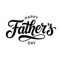 Obraz premium Elegant calligraphy 'happy father's day' design for celebrations and greetings