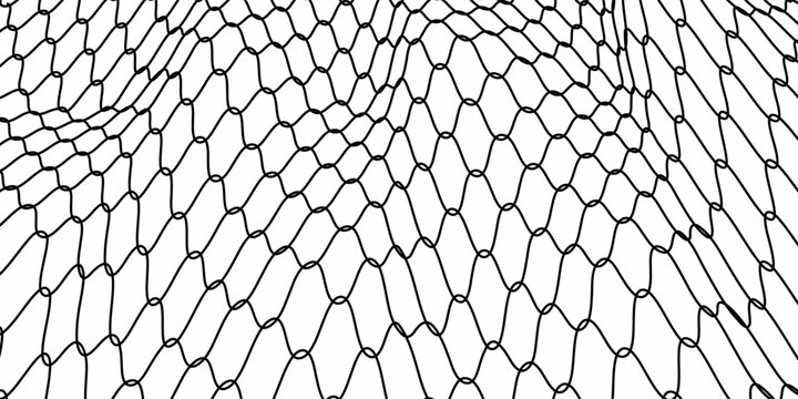 Wire net background vector illustration, black wire mesh isolated, barrier net metal wall, barbed wire fence, black grid for backdrop, fence barb for construction zone, wire grid of fence eps10.