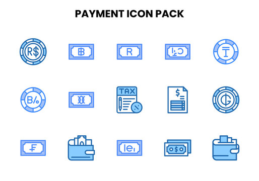 Payment Two Colour Design Icons Pack