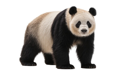 Large Adult Giant Panda Standing Facing Left with Furry Body © Lisa