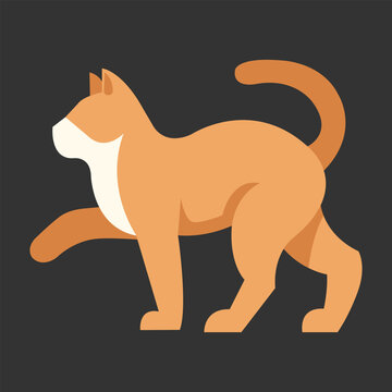 Playful cartoon cat illustration, cute animal character ideal for kids, pets, games, and fun design concepts.