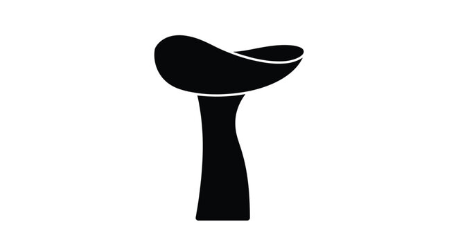 Black silhouette of a handpan drum musical instrument on a white background percussion