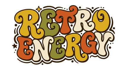 Fototapeta premium Retro Energy Text Graphic Design.
