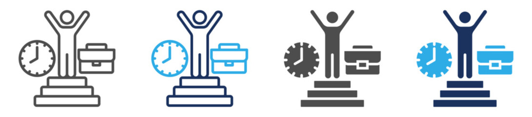 Obraz premium productivity icon set multi concept