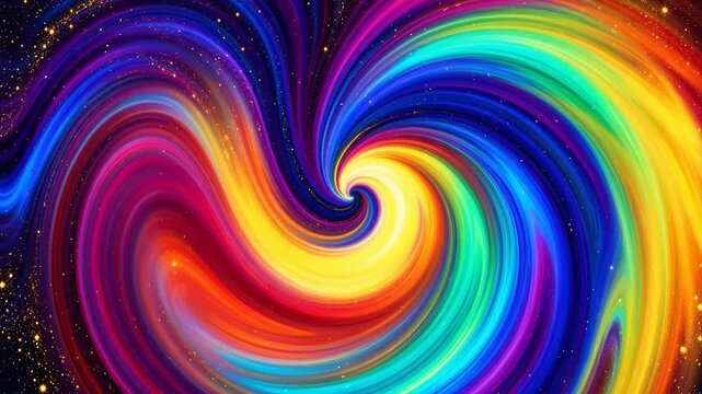 Dynamic Colorful swirling galaxy pattern representing Generative AI and Creative Energy