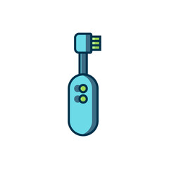 Obraz premium Filled outline Electric toothbrush icon isolated on white background. Flat filled outline style with shadow. Vector