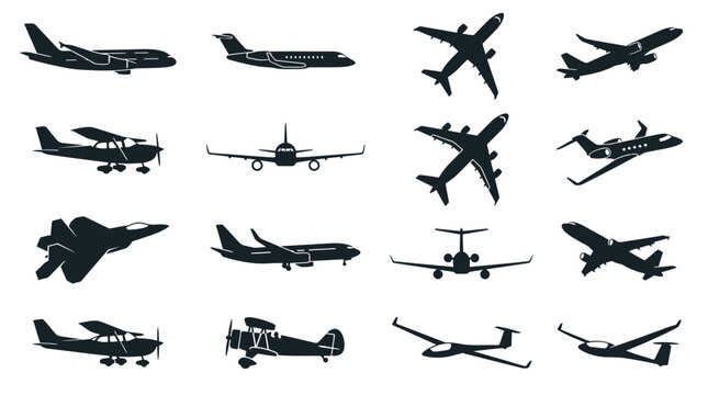 Collection of Various Airplanes and Helicopters.