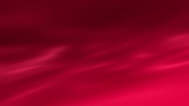 Shimmering Crimson Textile With Gentle Ripples. Soft Glossy Silk With Cinematic Shine And Flowing Folds