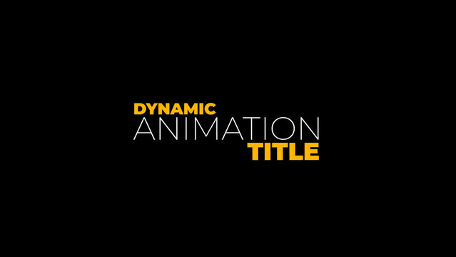 Dynamic Title Animation 7