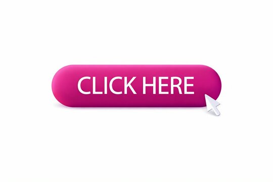 Bright pink pill-shaped button with click here text and a corner fold effect