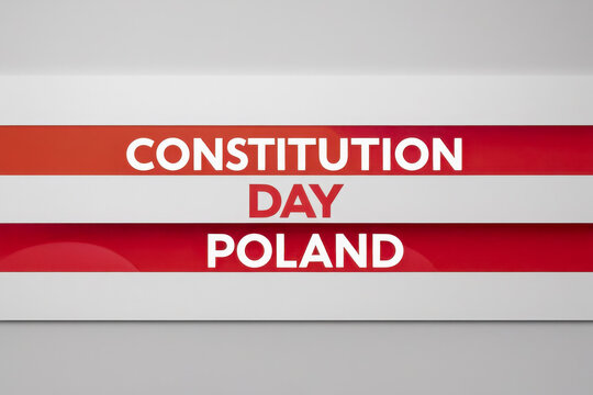 Banner poster postcard Constitution Day Poland, independence document European state AI Generative