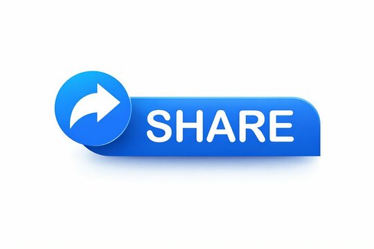 Modern share button with arrow icon for digital applications