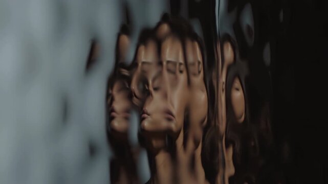 Abstract Visual Composition Emphasizing Emotional Tension And Surreal Atmosphere Through Textured Surfaces